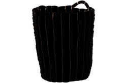 Premier Housewares Lida Laundry Rope Basket - Black